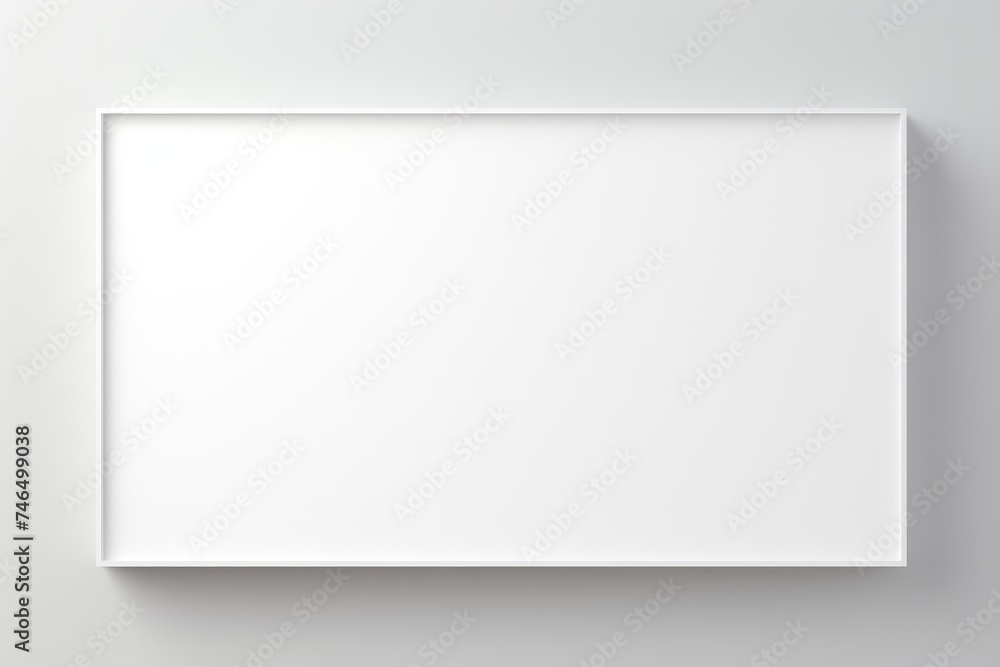 Spacious Interior with Large Blank Wall Banner Mockup Spacious Interior with Large Blank Wall Banner Mockup