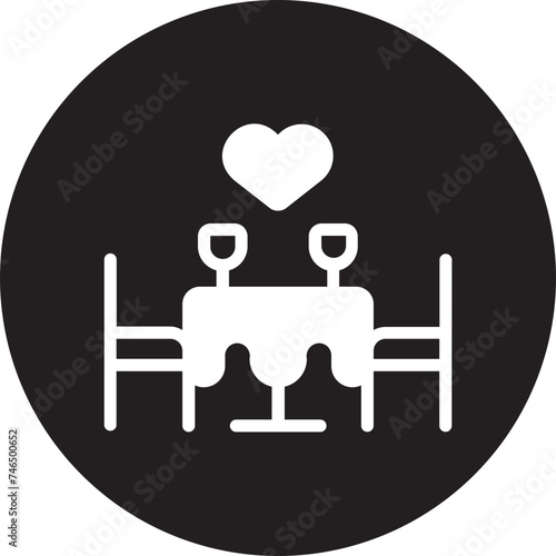 dinner glyph icon