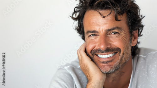 Confident Smile: Charismatic Young Man in a Casual Pose