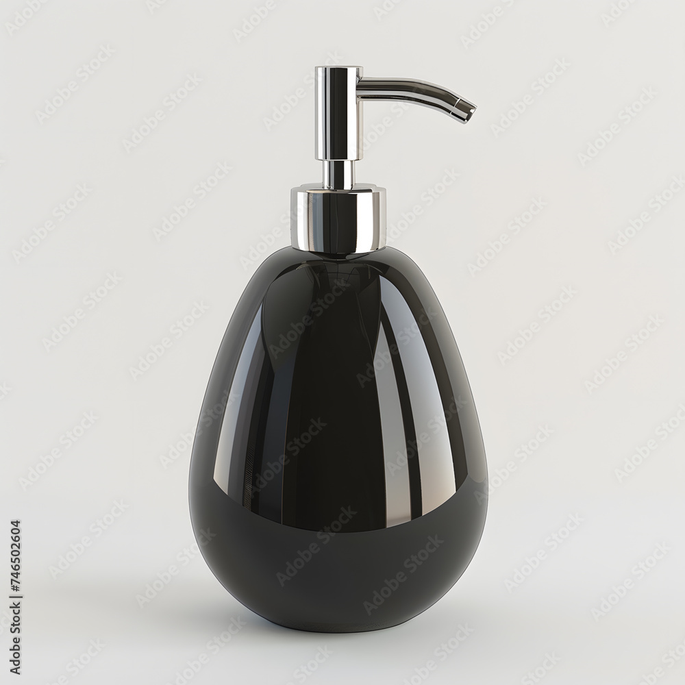 Black Soap dispenser mock up isolated on White Background Black Soap dispenser mock up isolated on White Background