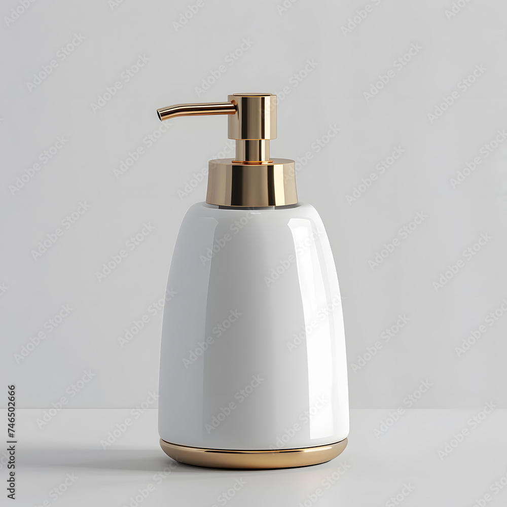 Soap dispenser mock up isolated on White Background Soap dispenser mock up isolated on White Background