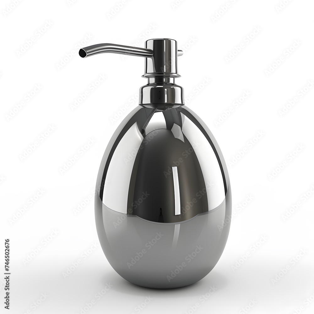 Obraz premium Black Soap dispenser mock up isolated on White Background