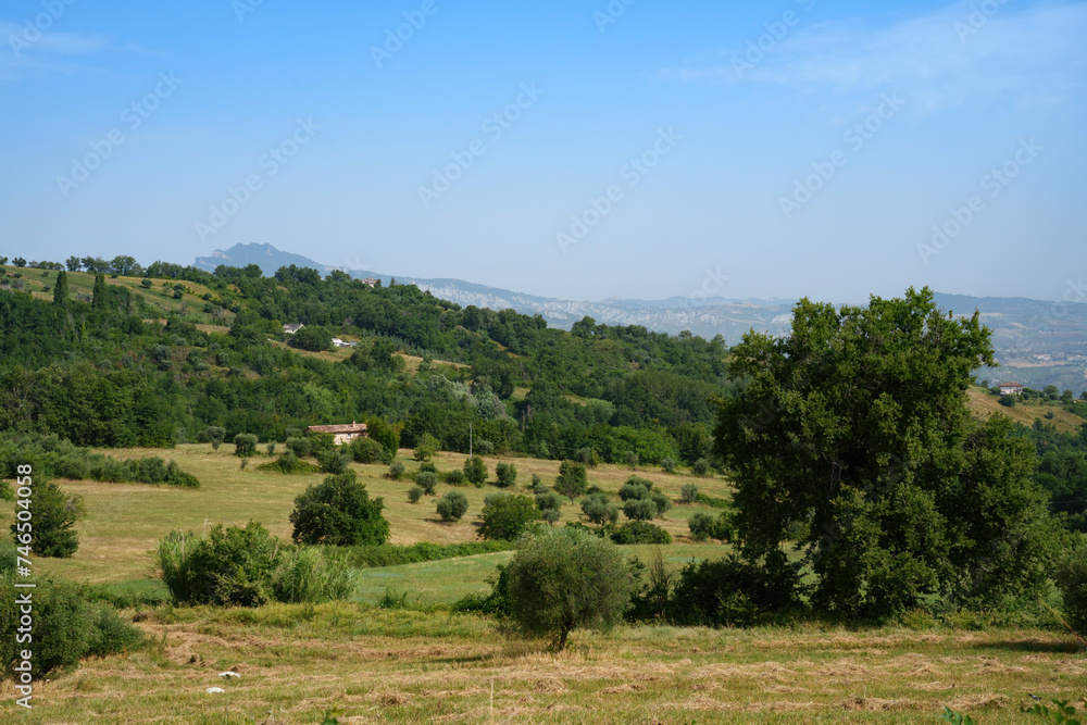 Country landscape in Abruzzo near Civitella del Tronto