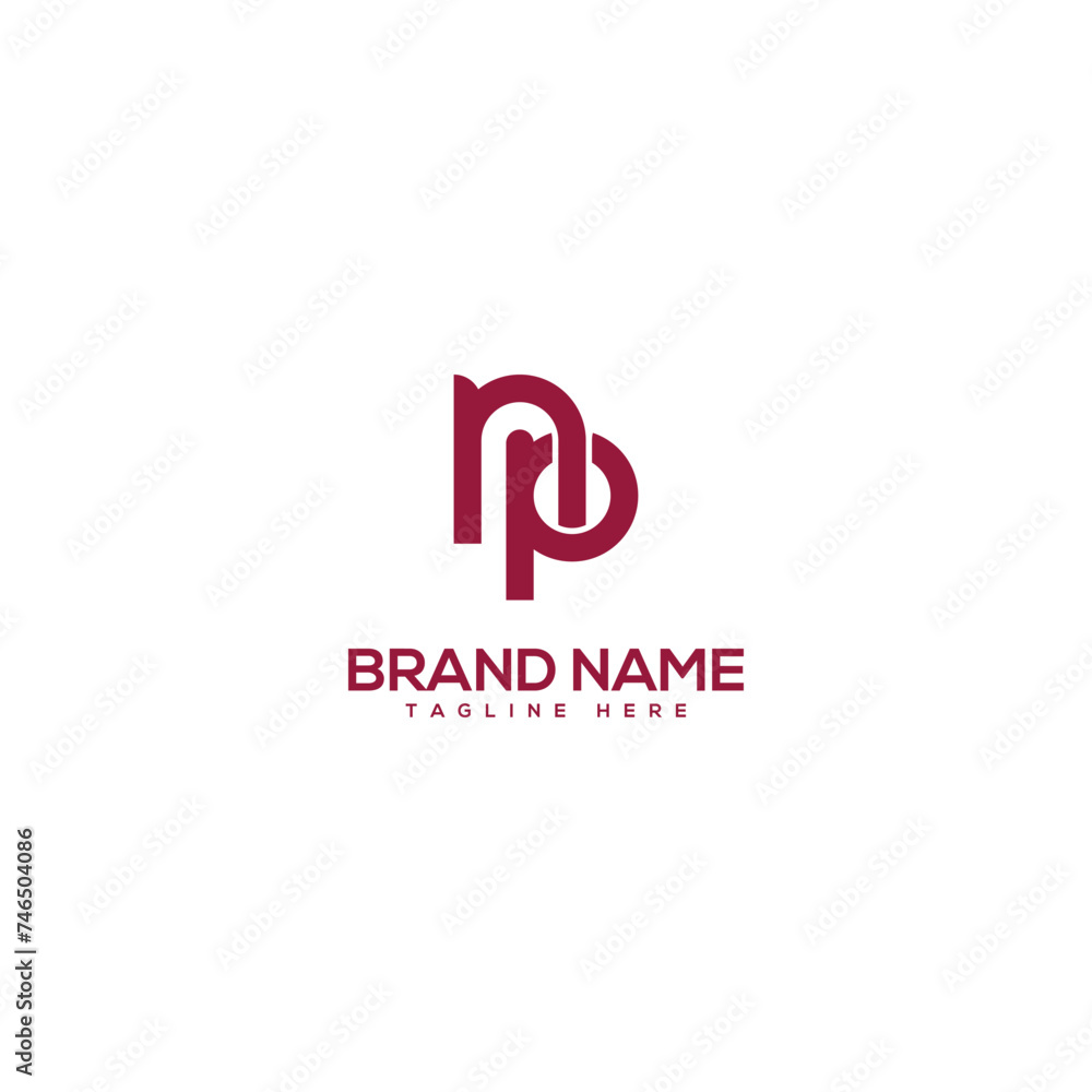 Abstract minimal letter NP PN logo design vector element. Initials business logo.
