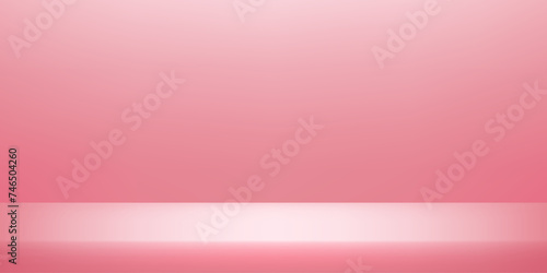 Pink empty room. Clean design for displaying product. Space for selling products on the website. Vector illustration.