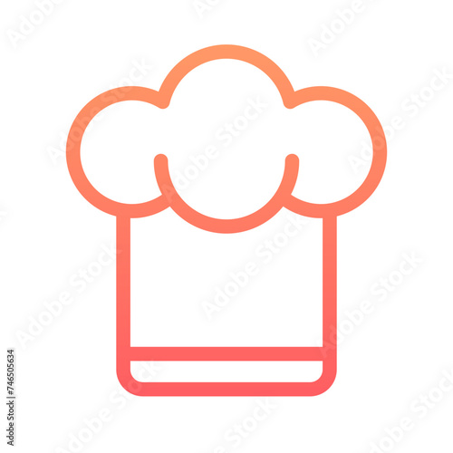Chef Hat Gradient Linear Style