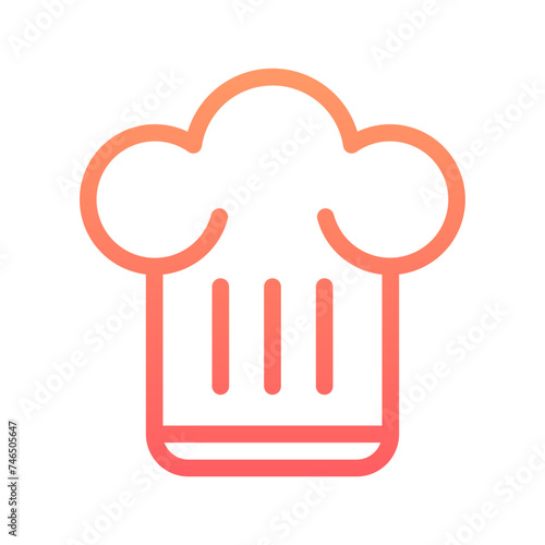 Chef Hat Gradient Linear Style