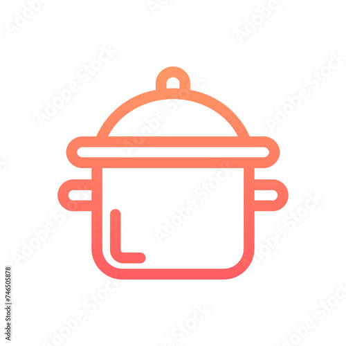 Cooking Pan Gradient Linear Style