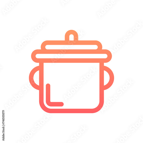 Cooking Pan Gradient Linear Style