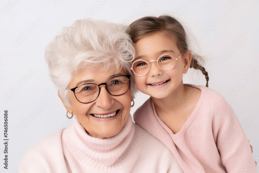 Une mamie avec l'un de ces petits-enfants pour la fête des grands-mères Une mamie avec l'un de ces petits-enfants pour la fête des grands-mères