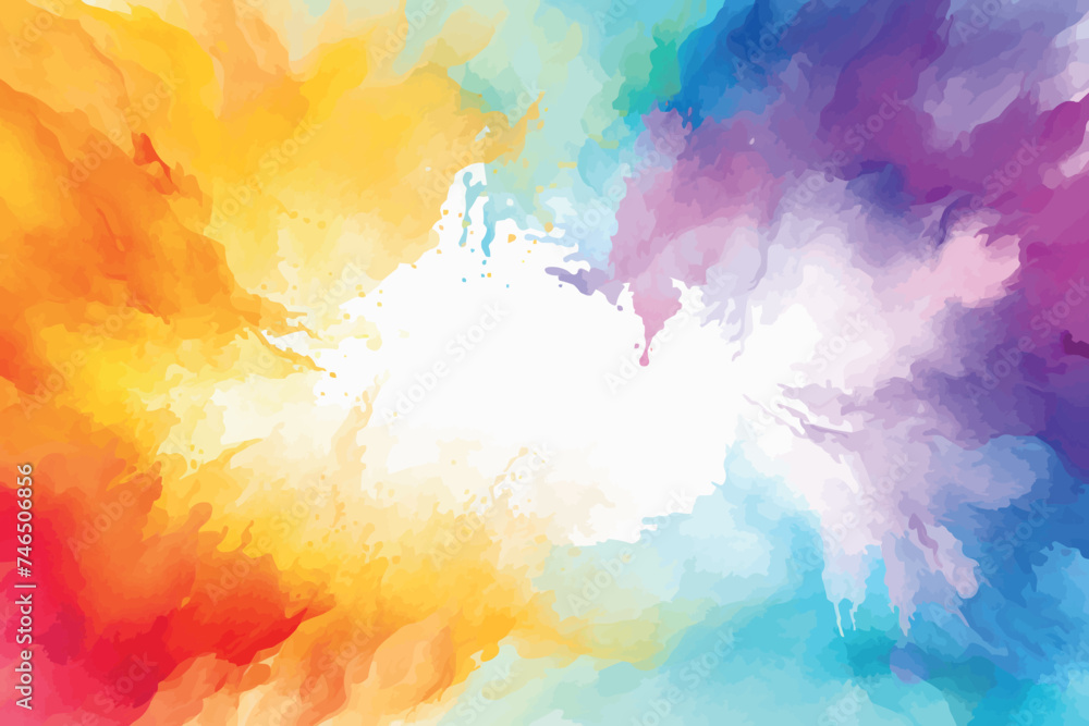 Watercolor painting white background Abstract watercolor painted background