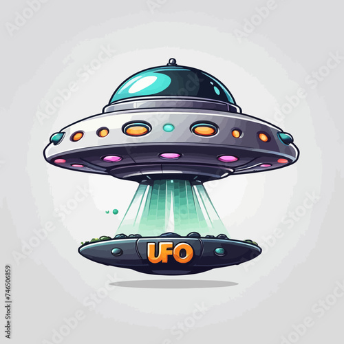 Ufo Cartoon Design Very Cool
