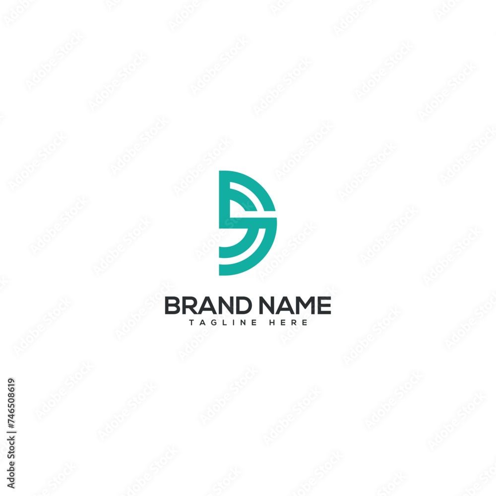 Minimal unique letter S, SS monogram logo design template. Initials Business logo.