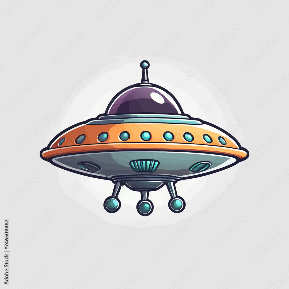 Ufo Cartoon Design Very Cool