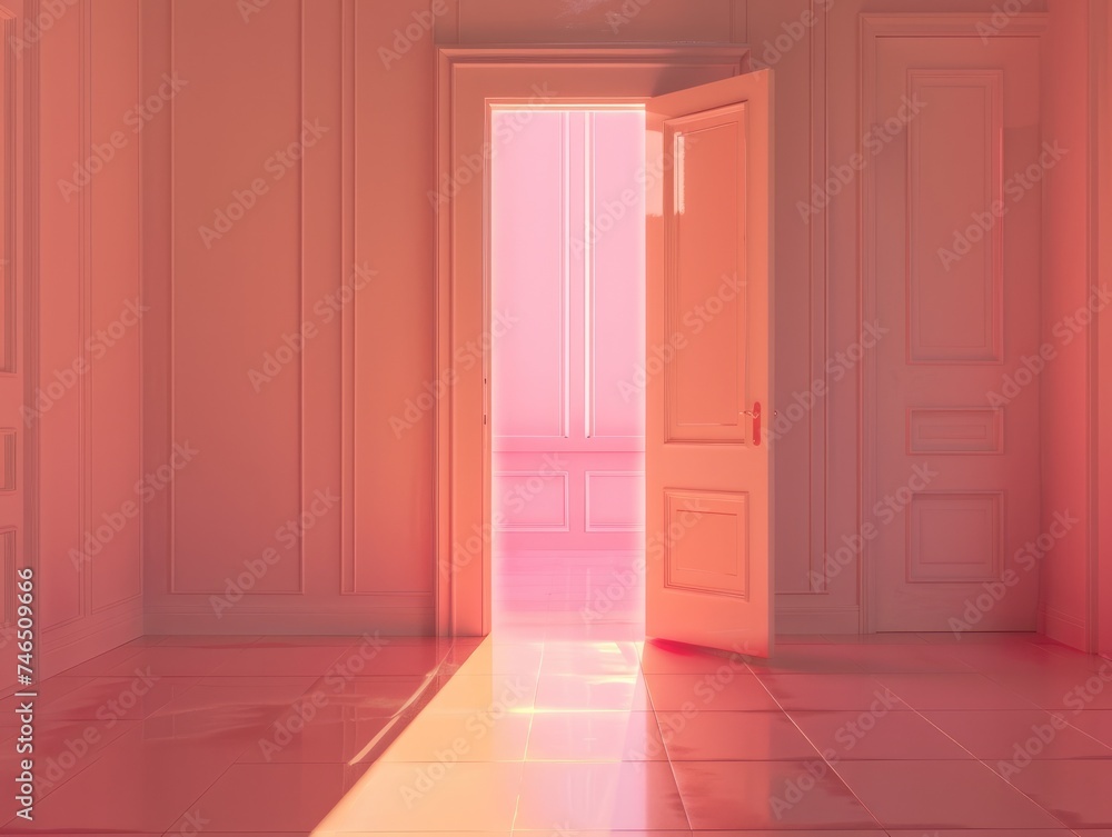 pink door the light coming through open pink door the light coming through open