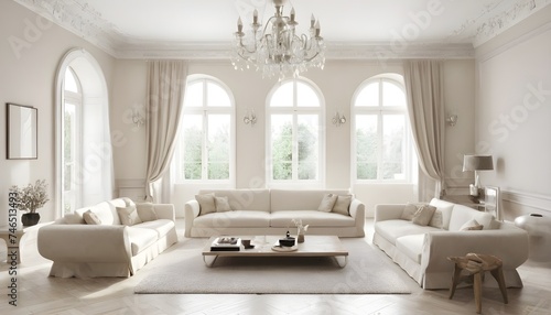 Italian style bright living room