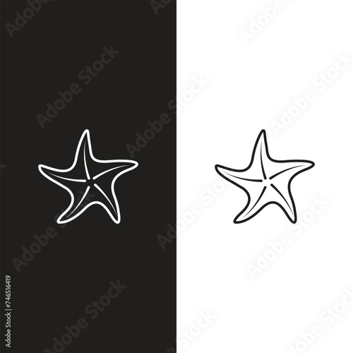 Seashell shell / shellfish or seafood line art icon for wildlife apps and websites