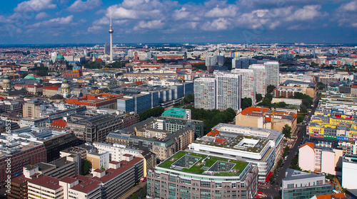 Aerial Panoramic Cityview, Berlin, Germany, Europe