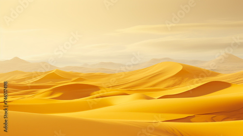 yellow desert landscape.Abstract yellow, beauty, pastel yellow waves. The concept of natural beauty © Rassamee