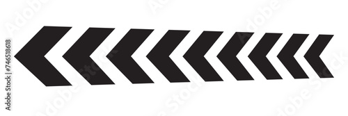 Arrow icon chevron doodle black line graphic design. Vector isolated on white background. Vector illustration.