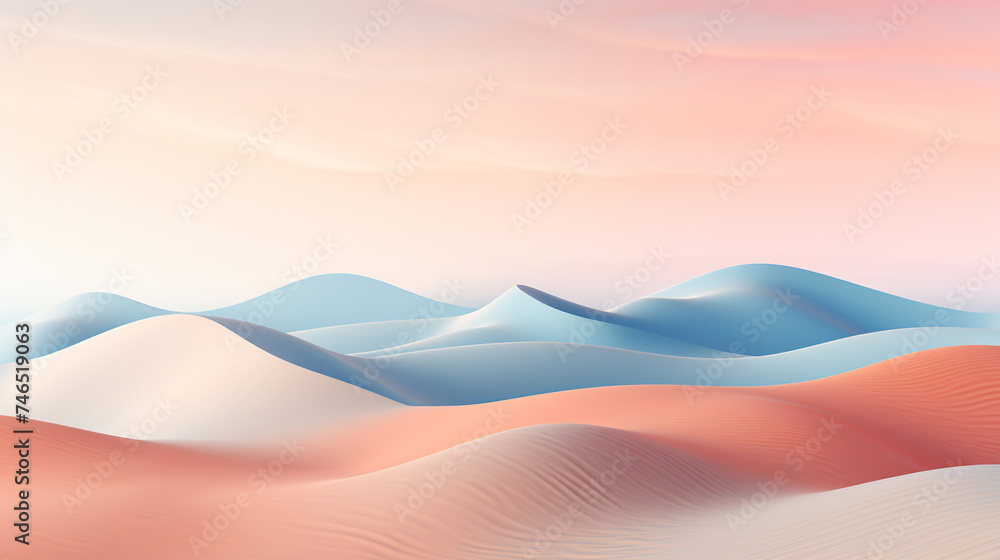 Abstract pastel desert landscape.