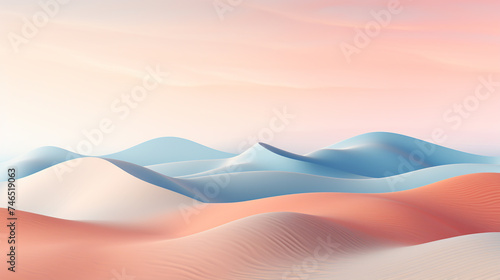 Abstract pastel desert landscape. photo