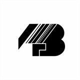 4b logo design with bar code concept.