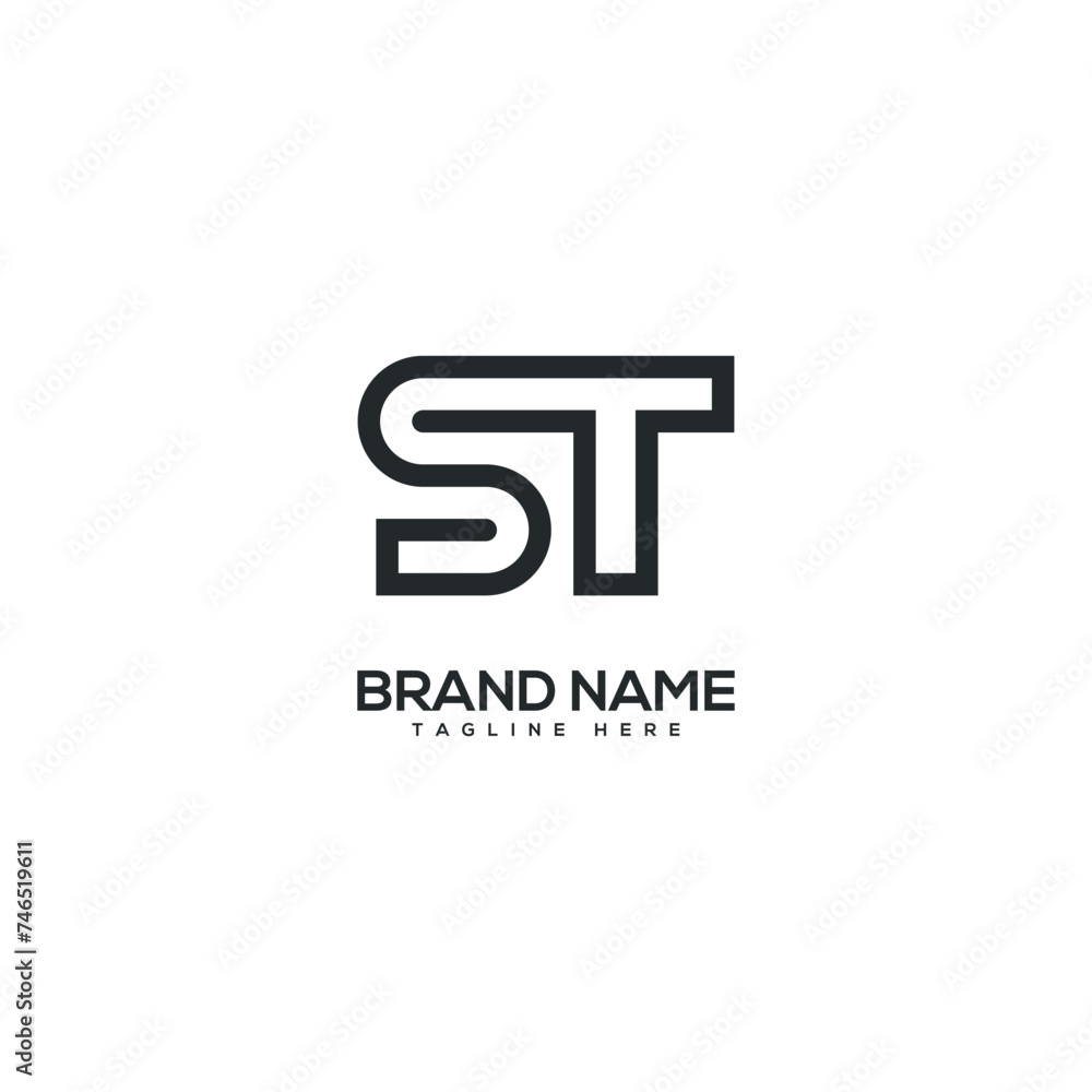 Modern letter ST TS logo design vector template. Initials monogram icon. Modern letter ST TS logo design vector template. Initials monogram icon.