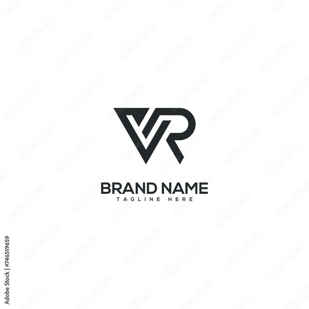 Modern letter VR RV logo design vector template. Initials monogram icon. Modern letter VR RV logo design vector template. Initials monogram icon.