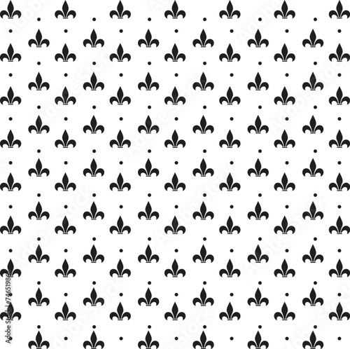 Fleur de lis luxury seamless pattern background
