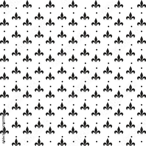 Fleur de lis luxury seamless pattern background 