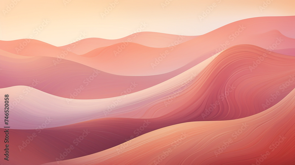 Fototapeta premium Abstract pastel desert landscape.