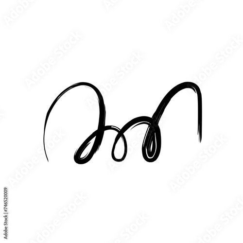 Set of handmade lines, brush lines, underlines. Hand-drawn collection of doodle style various shapes. Art Lines. Isolated on white. Vector illustration