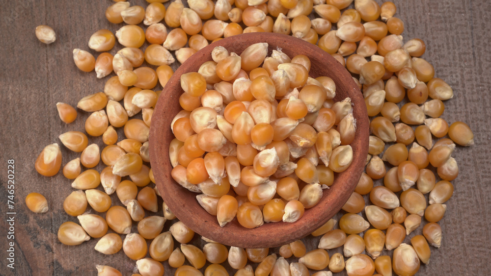 Raw Corn Seeds or Corn kernels are from Maize is a grain, and the kernels are used in cooking as a vegetable or a source of starch. Raw Corn Seeds or Corn kernels are from Maize is a grain, and the kernels are used in cooking as a vegetable or a source of starch.