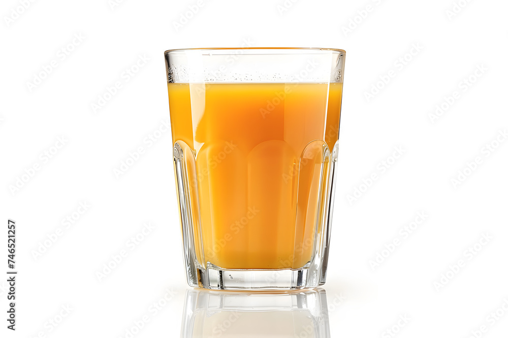 Orange juice glass isolated on white background Orange juice glass isolated on white background