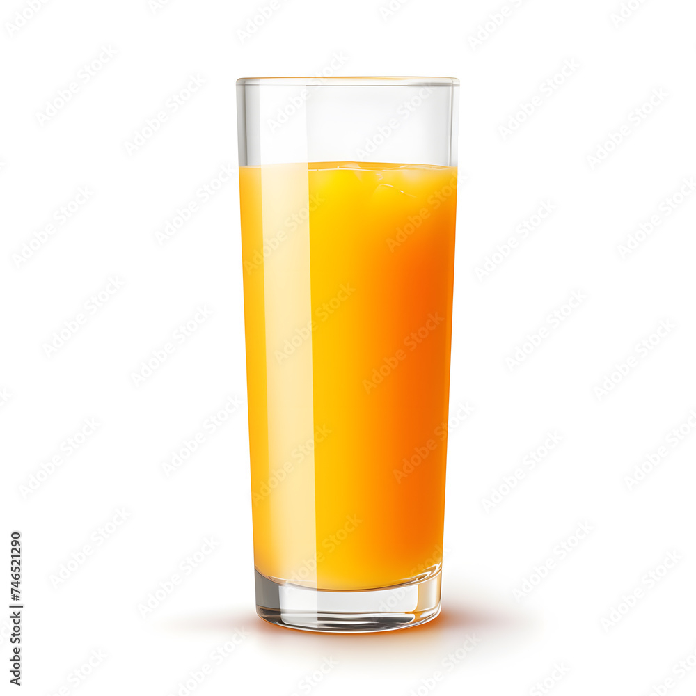 Orange juice glass isolated on white background Orange juice glass isolated on white background