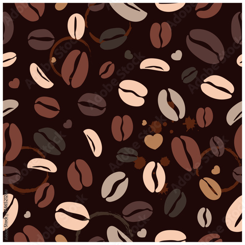 Coffee Beans Pattern Background
