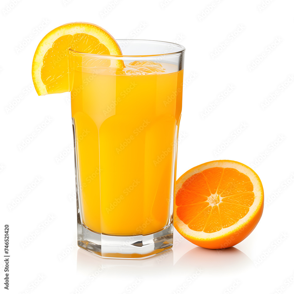 Orange juice glass isolated on white background Orange juice glass isolated on white background