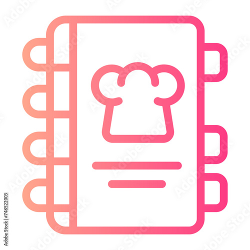recipe book gradient icon