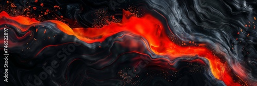 Close-up smooth lava flow abstract wallpaper. Red hot flowing lava texture background. iPhone wallpaper