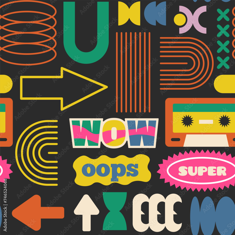 Bold Graphic Elements Retro Background Bold Graphic Elements Retro Background