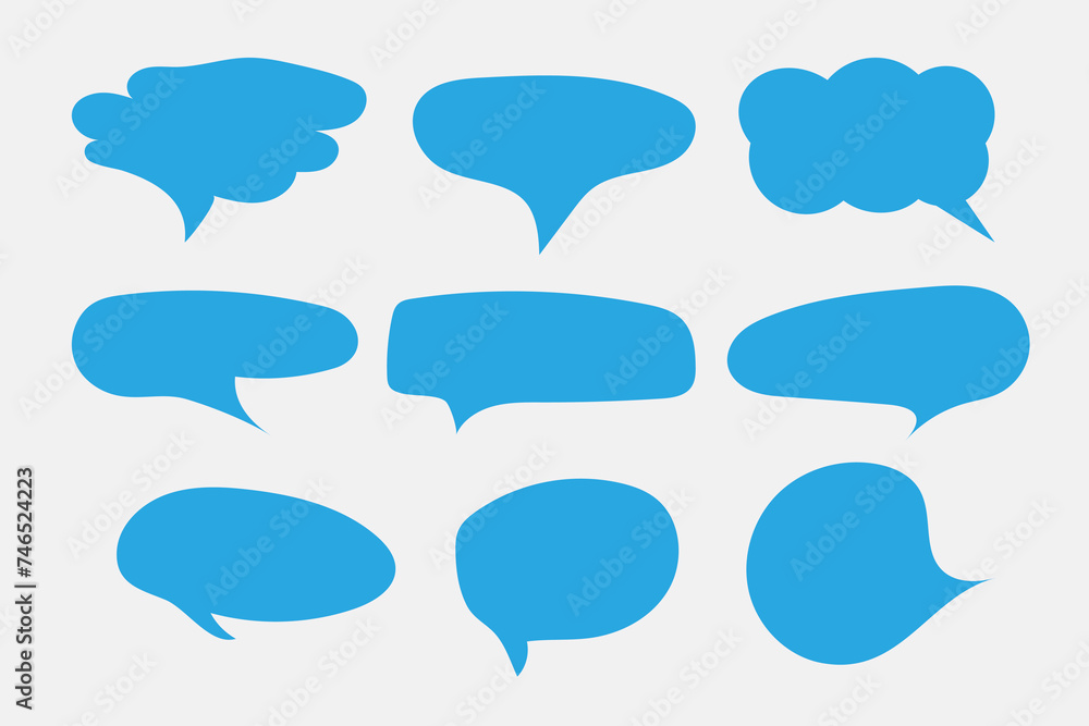 Callout color text icons set on white background, vector illustration. Callout color text icons set on white background, vector illustration.