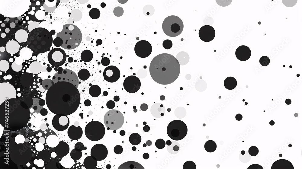 Dynamic Scatter of Black and White Dots Dynamic Scatter of Black and White Dots
