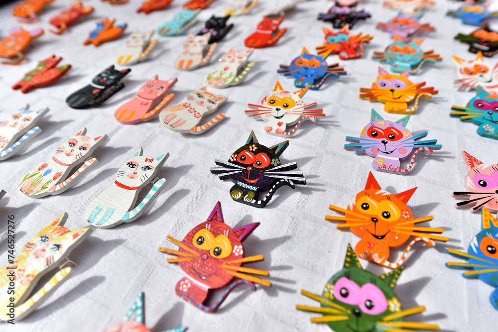Different hand-made martisoare featuring flowers, animals, birds, geometric shapes are exhibited in a fair and offered for sale to the public with the occasion of March 1, symbol rebirth of spring. Different hand-made martisoare featuring flowers, animals, birds, geometric shapes are exhibited in a fair and offered for sale to the public with the occasion of March 1, symbol rebirth of spring.