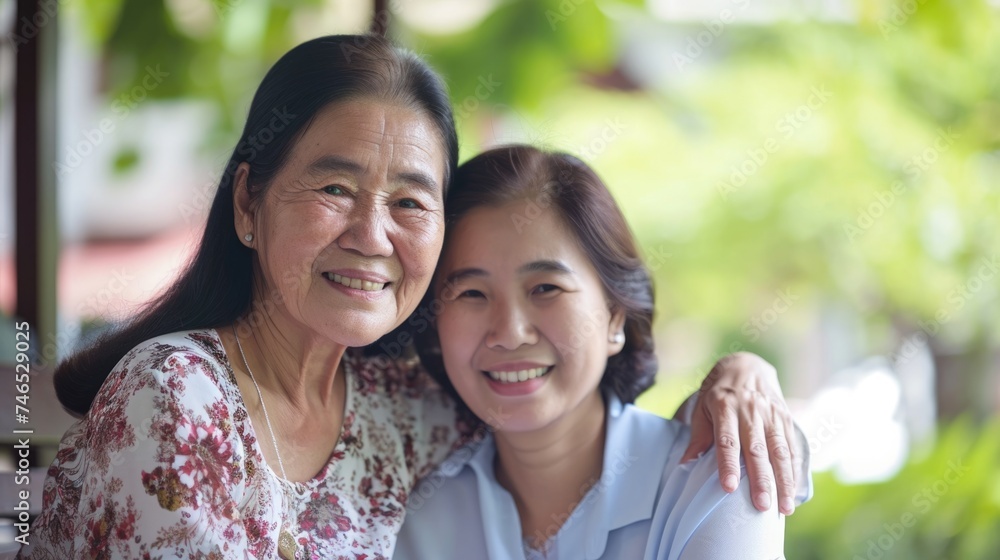 A Mother and Daughter Stand Together. Fictional Character Created By Generated By Generated AI. A Mother and Daughter Stand Together. Fictional Character Created By Generated By Generated AI.