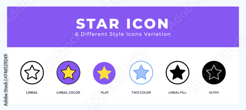 Wallpaper Mural Star icon symbol. isolated. vector illustration with different styles Torontodigital.ca