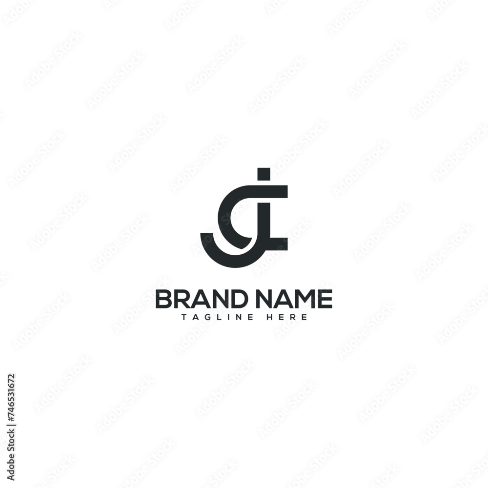 Obraz premium Alphabet JC CJ letter logo design vector elements. Initials monogram icon.