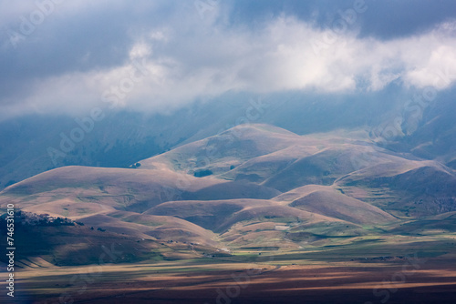 clouds to the Sibillini mountains  near the plain of Castelluccio di Norcia