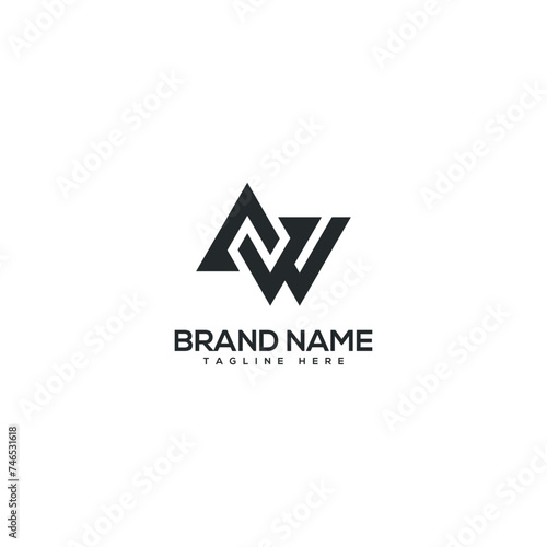 Free Download Alphabet AW WA letter logo design vector elements. Initials monogram icon. - GFXLoad