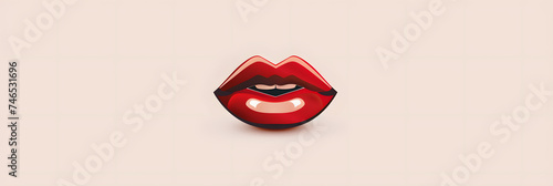 logo design of red lips